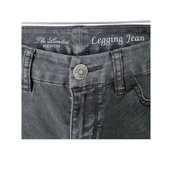 👖 The Limited Washed Charcoal Black Legging Jean Zipper Ankle 2 👖 - Picture 6 of 6